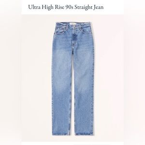 Abercrombie & Fitch Ultra High Rise 90s Straight Jean